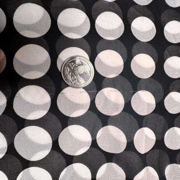 Black and white polka dot button down shirt, size large. Retro workwear - Picture 5 of 8